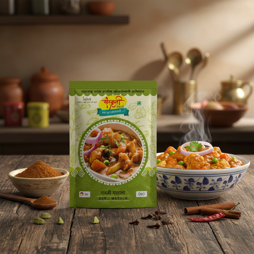 SANSKRUTI Sabji Masala,Made By Natural Ingredients,No Artificial flavour,pack of 100 gm
