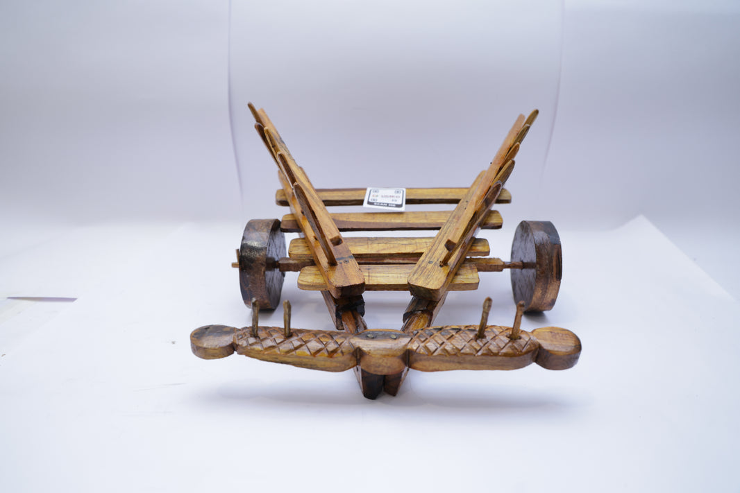 SANTGYANESHWAR, Bullock Cart, Natural Wood, Local Craftsmanship,Pack of 1