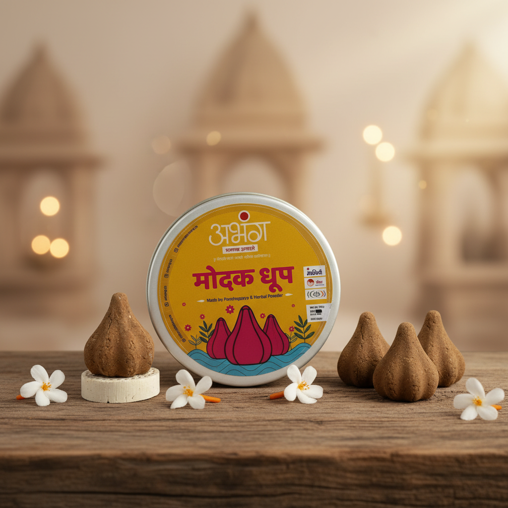 ABHANG Modak Dhoop Natural Handcrafted Traditional Fragrance Pack of 200 gm Jar