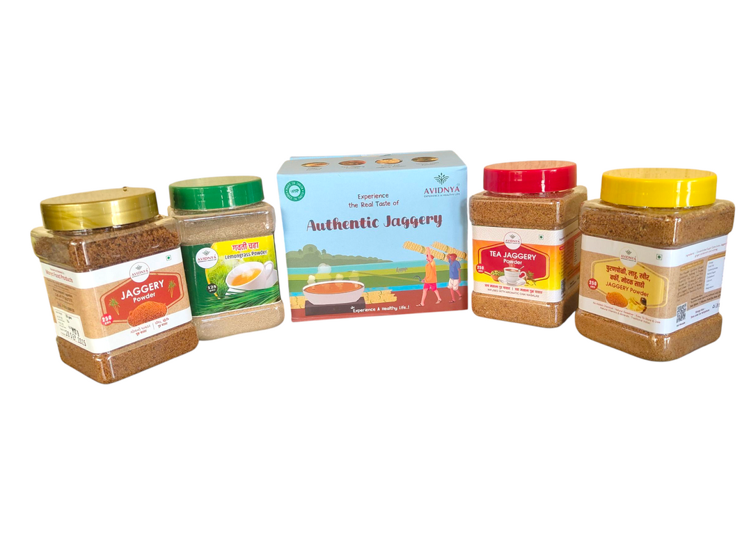 AHILYA MAHILA SHG, AVIDNYA FOODS Jaggery Products Gift Box Handmade with Care, Authentic Taste, Preservative-Free Pack of 1000gm