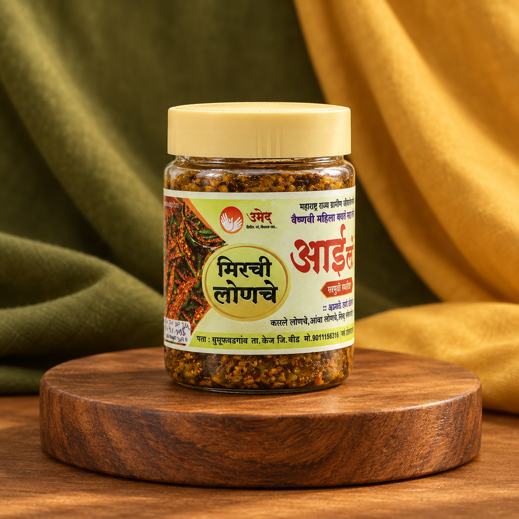 AAI, Vaishnavi Chilli Pickle, Natural Ingredients, No Artificial Essence, Pack of 250 gms