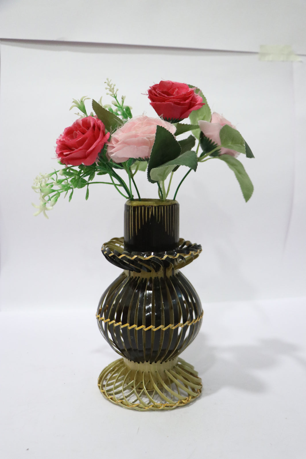 DIKSHA BAMBOO ART, Bamboo Flower Pot, Natural Wood, Local Craftsmanship