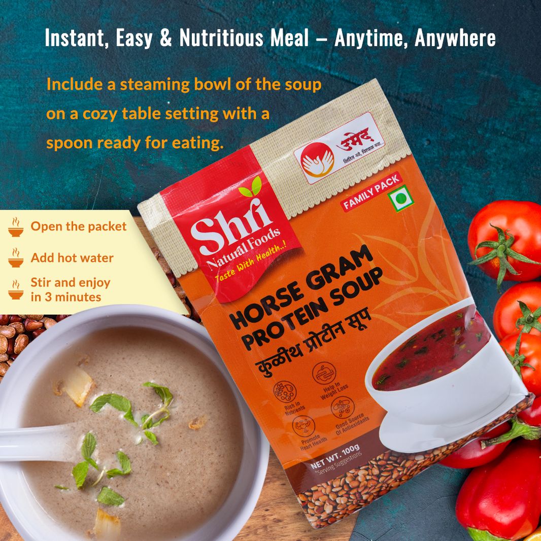 Sri Natural Food, Kulith (Horsegram) Soup, Made By Natural Ingredients, No Artificial Chemical, Instant, Pack Of 20 Gm