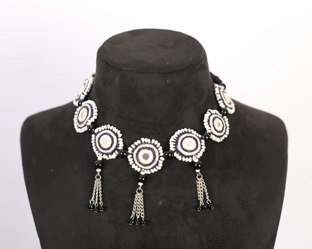 PENO Pack Of 1 Item Handcrafted Banjara Black Choker Rich Textile Detailing Traditional Folk Ethnic Jewellery