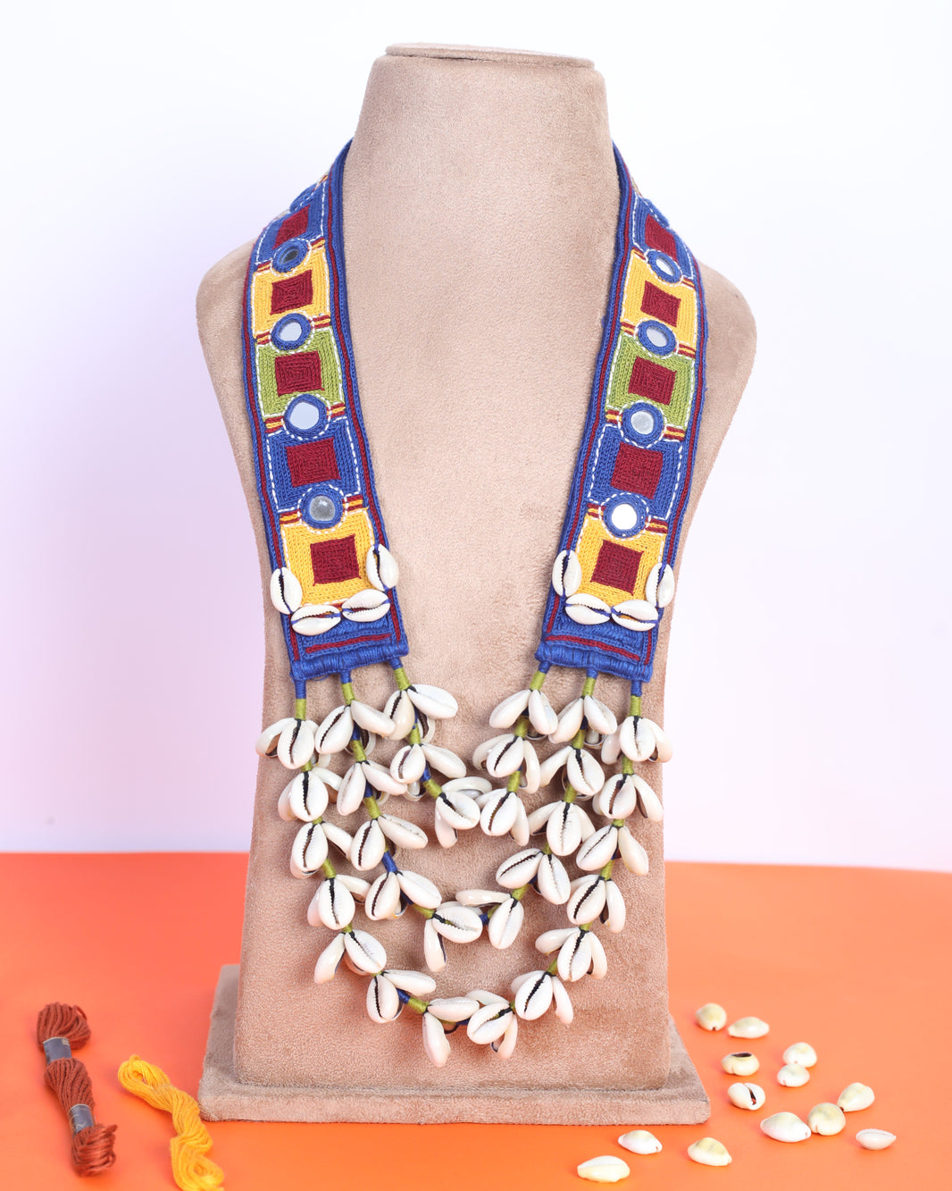 PENO J1 Kavdi Necklace Pack Of 1 Item Handcrafted Banjara Necklace Kavdi Embellishment Colourful Textile Folk Jewellery