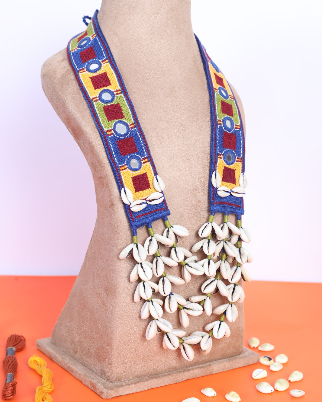 PENO J1 Kavdi Necklace Pack Of 1 Item Handcrafted Banjara Necklace Kavdi Embellishment Colourful Textile Folk Jewellery