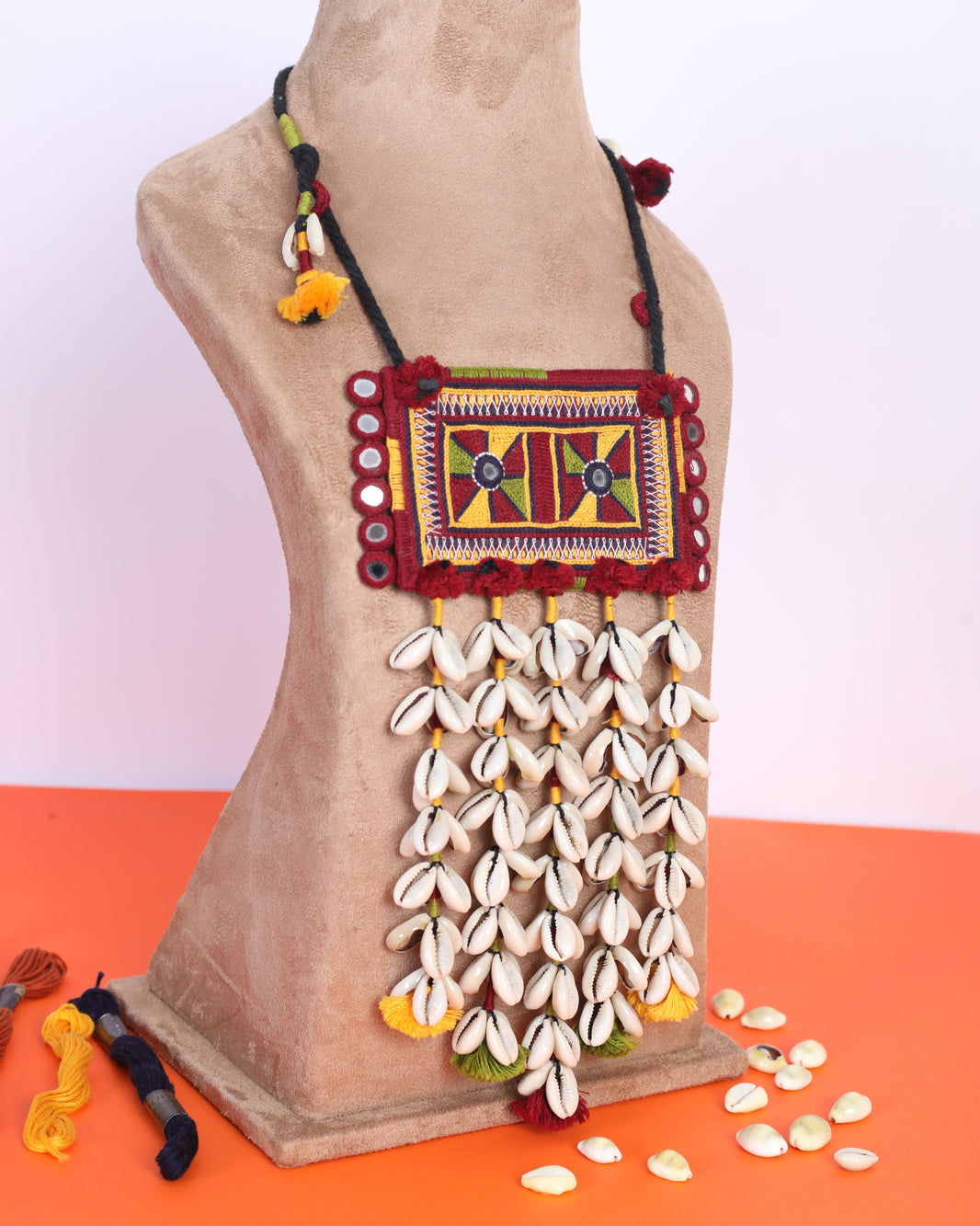 PENO Horizontal Patch with Kavdi Latkan Pack Of 1 Item Handcrafted Banjara Jewellery Textile Patch Kavdi Latkan Traditional Folk Ethnic Styling