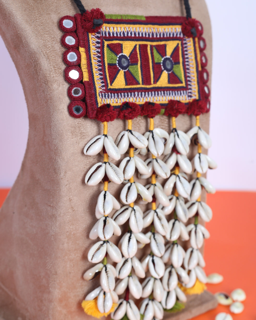 PENO Horizontal Patch with Kavdi Latkan Pack Of 1 Item Handcrafted Banjara Jewellery Textile Patch Kavdi Latkan Traditional Folk Ethnic Styling