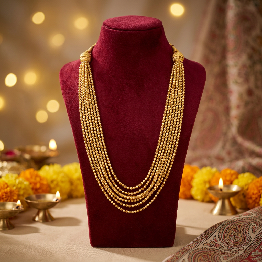 MARATHMOLA SAJ Jondhali Thushi Pack Of 1 Set Traditional Handcrafted Maharashtrian Necklace Matching Earrings Classic Ethnic Bridal Jewellery Timeless Cultural Heritage Collection