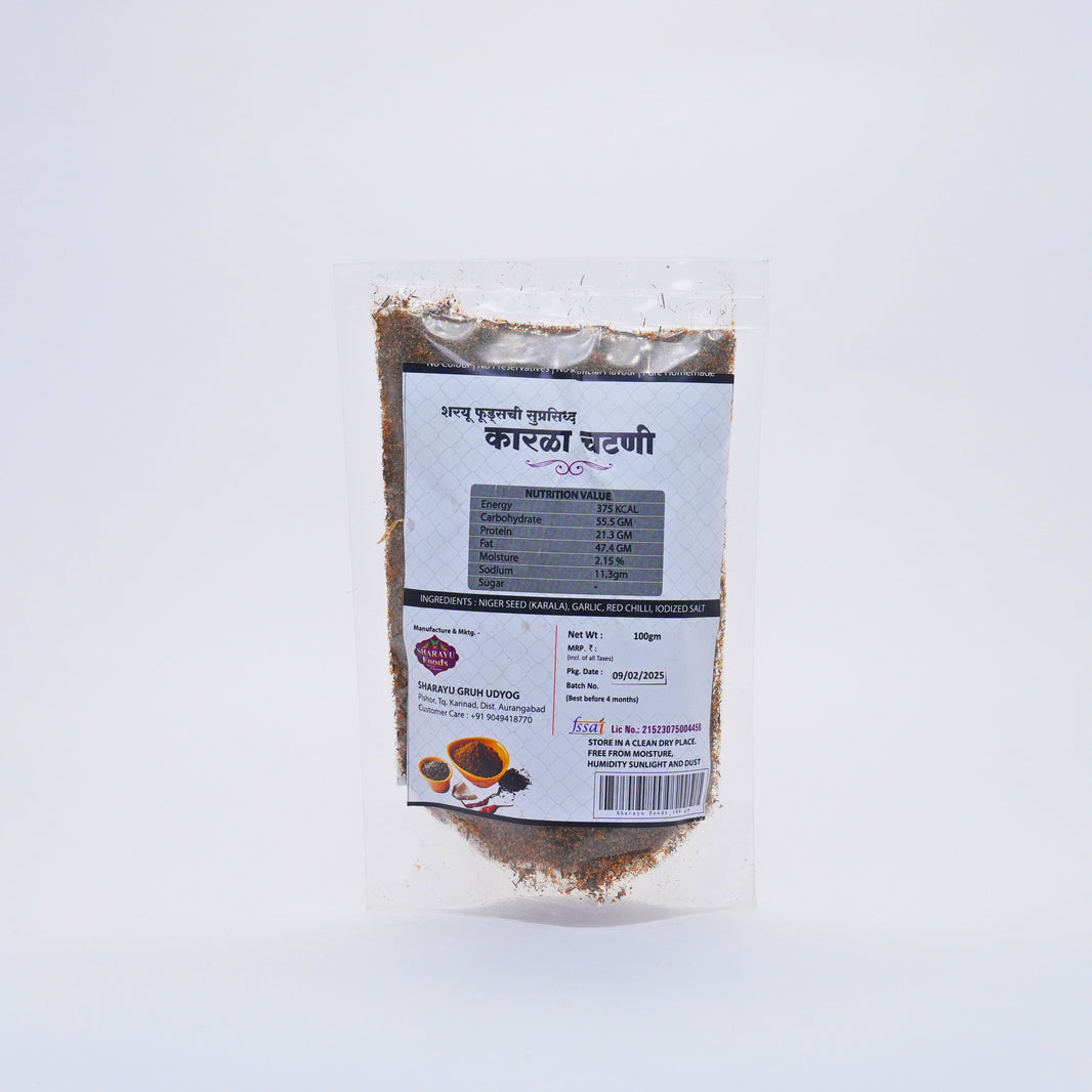 Shubhas Home Made, Karale Chutney, Vitahi SHG, Natural Ingredients, No Artificial Essence, Pack of 100 gm