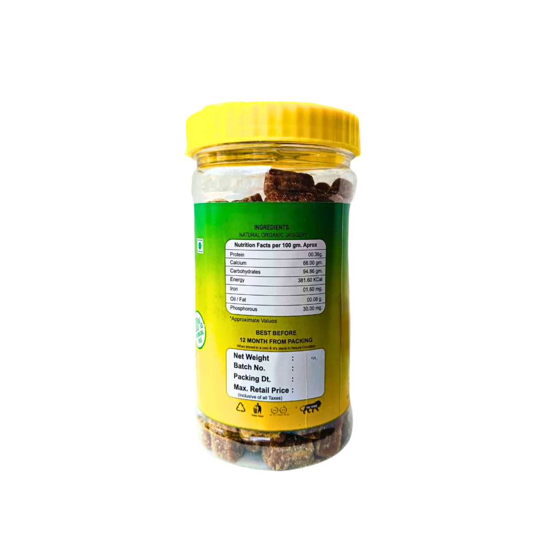 Kolhapur Greens Pure Deshi Gul (Jaggery) Cubes, Sakhi SHG, Natural, Chemical Free, 250 gm