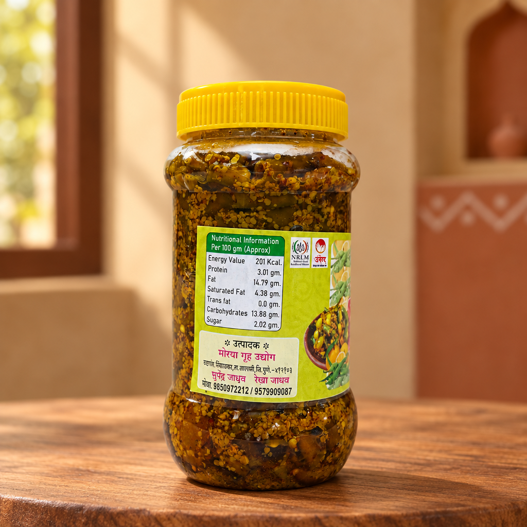MORYA, Limbu Mirchi, Lemon-Chili Pickle, Natural Ingredient, No Artificial Essence, Pack of 500 gms