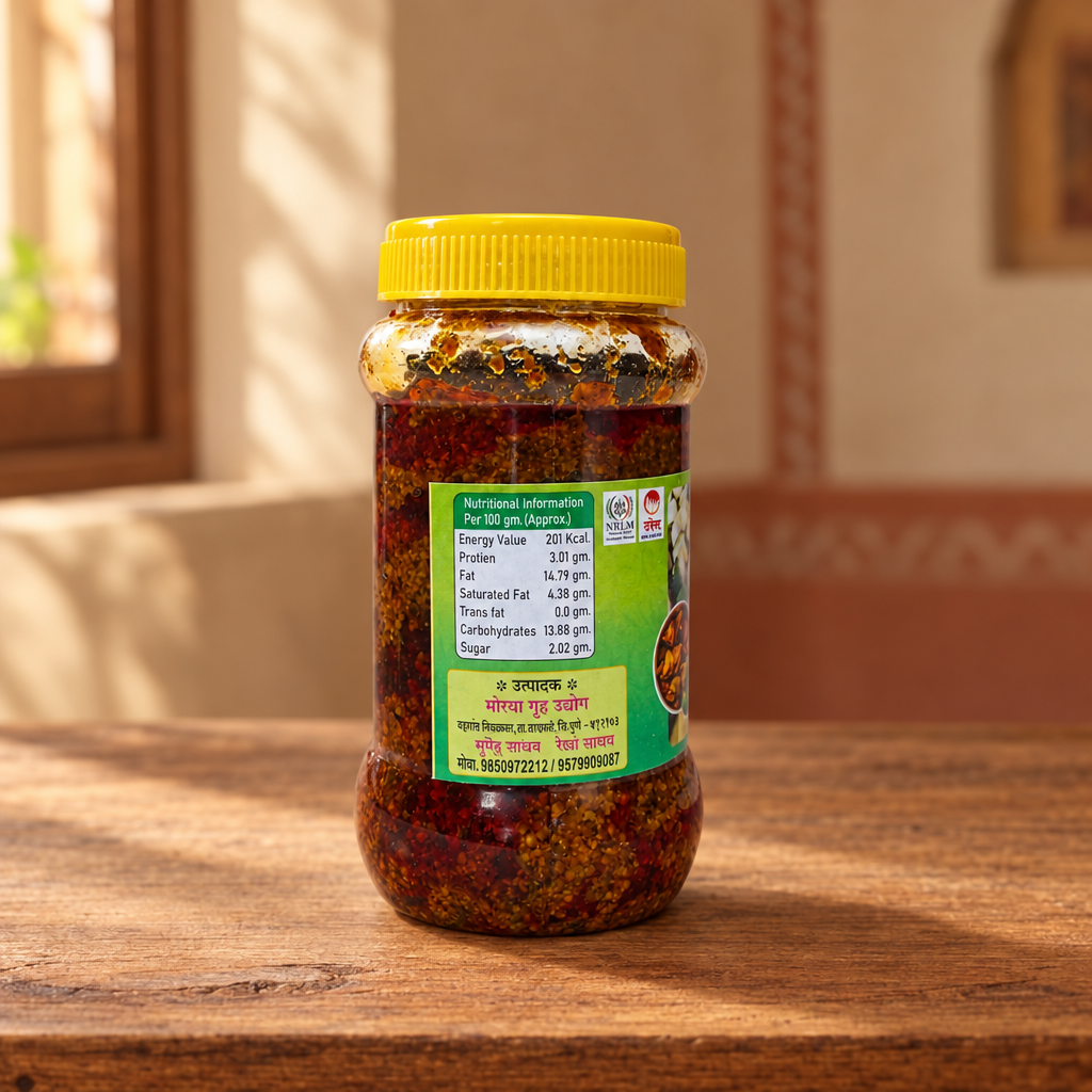 MORYA, Aambat God Kairi Lonche, Raw Mango Pickle, Natural Ingredient, No Artificial Essence, Pack of 500 gms
