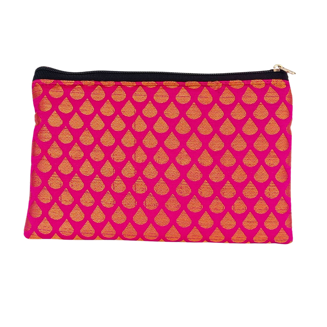 MANGALMURTI Hand Pouch, Small Size, Pink Colour, Handmade by Swamini SHG, Eco-friendly and Washable, Pack Of 1 no