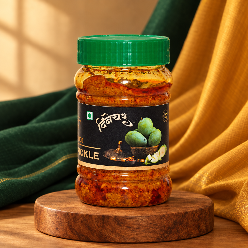 DINATURE, Mango Pickle, Handmade Pickle, Natural Ingredient, No Artificial Essence, Pack of 200 gm