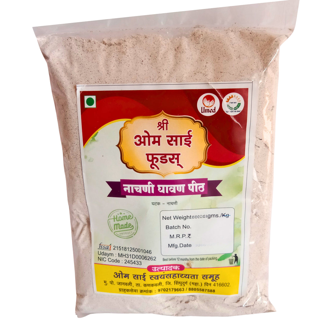 OMSAI Nachani Ghavan Flour, Natural, Healthy, Best Quality, Pack of 500 gm