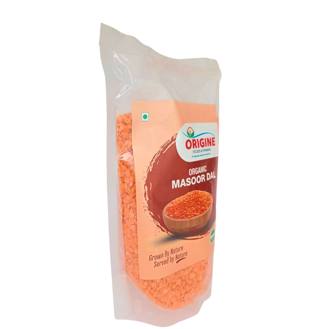 ORIGINE FOODS & FARMING Masur Dal, Savitribai SHG, Natural, Healthy, Best Quality, Pack of 500 gms