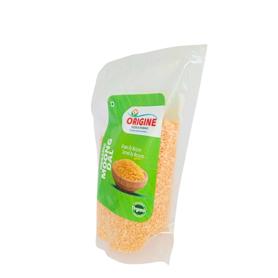 ORIGINE FOODS & FARMING Mung Dal, Savitribai SHG, Natural, Healthy, Best Quality, Pack of 500 gms