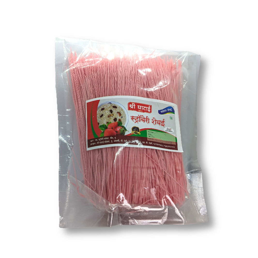 GHATAIDEVI SHG, StrawberryShevai, No Maida Made By Natural Ingredients, Pack of 500 gm