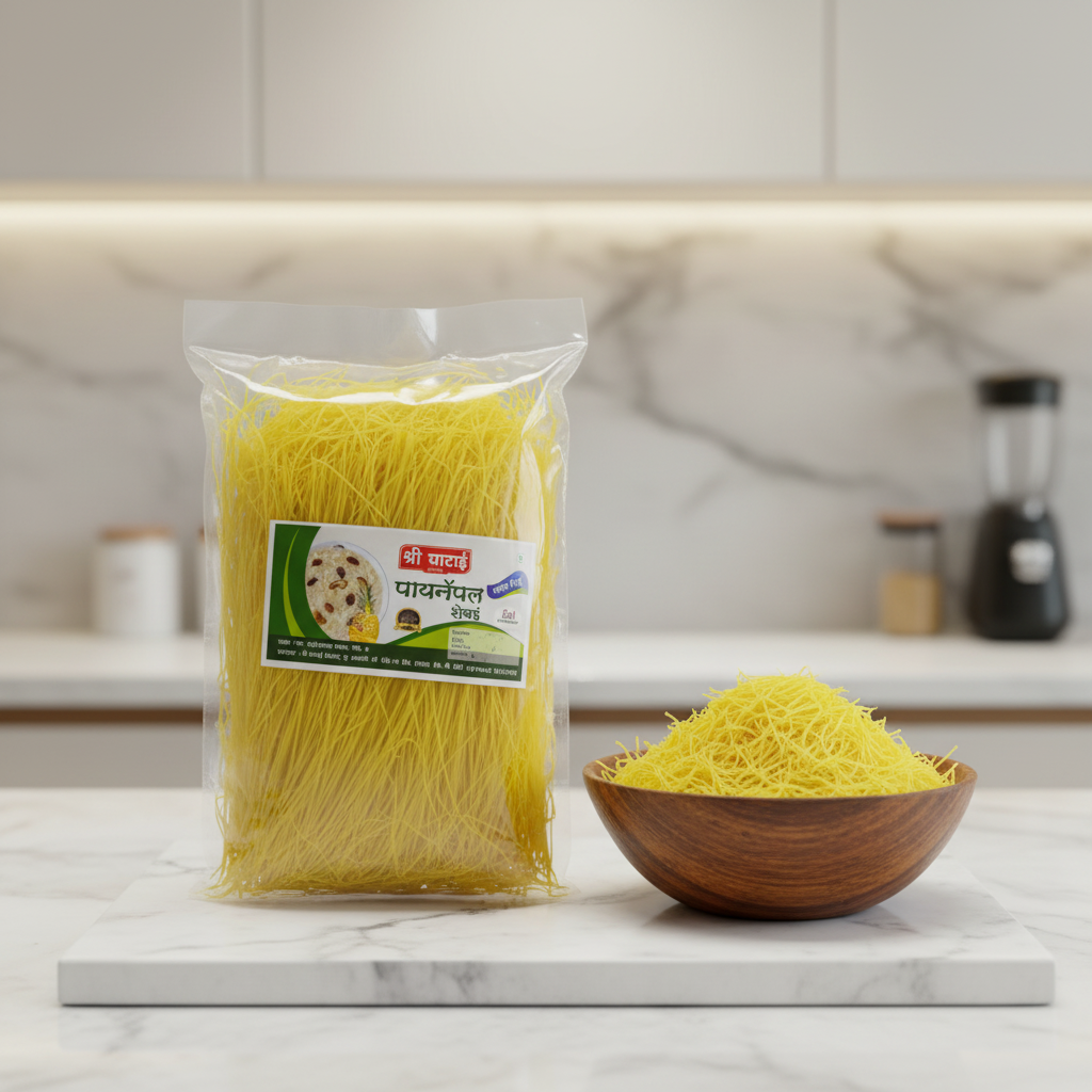 GHATAIDEVI SHG, Pineapple Shevai, No Maida Made By Natural Ingredients, Pack of 500 gm
