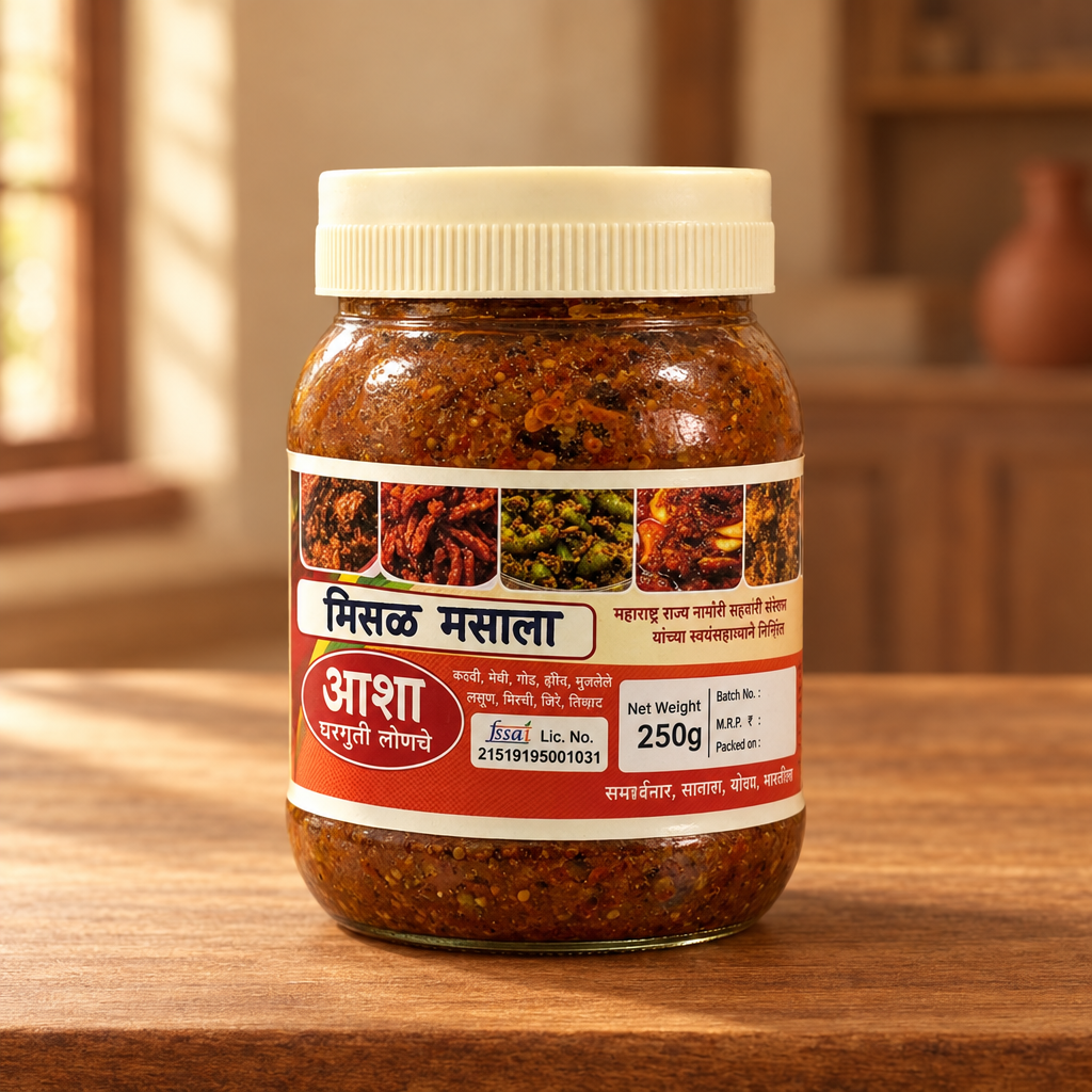 आशा अन्न आणि मसाला माझे खेचराचे लोणचे, नैसर्गिक घटकांनी बनवलेले, कृत्रिम चव नाही, 250 ग्रॅमचा पॅक