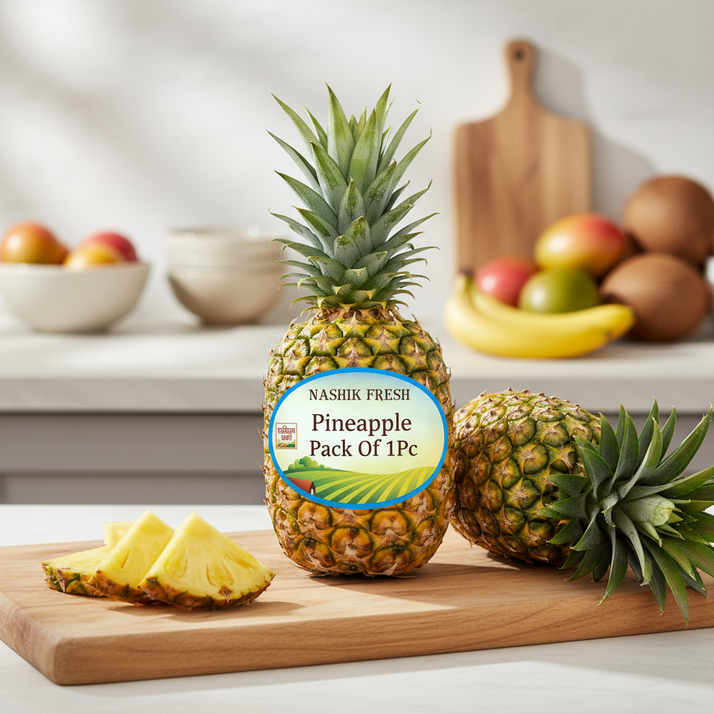 FRESH Pineapple Pack Of 1Pc Fresh Tropical Juicy Fruit Sweet Tangy Premium Quality