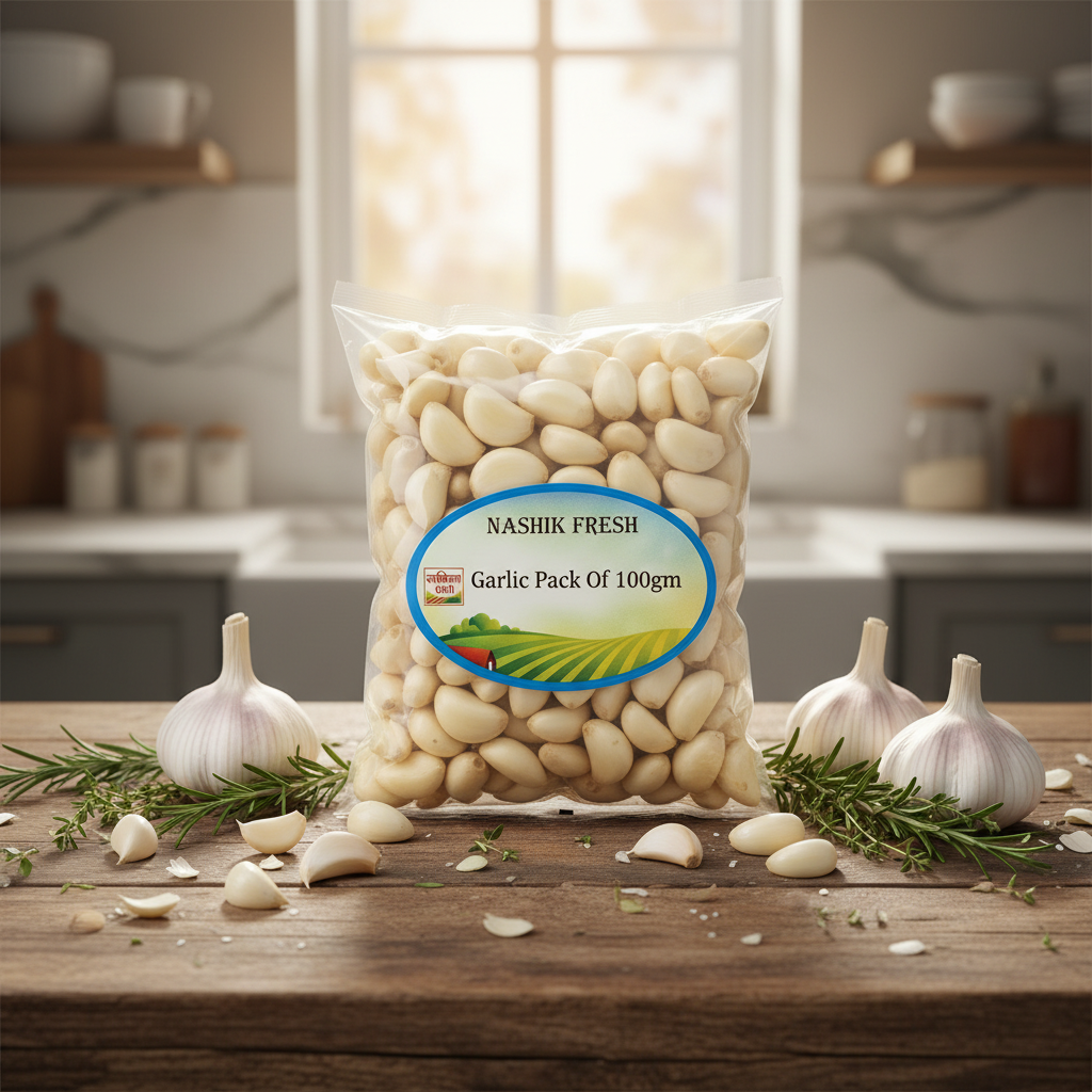 FRESH Garlic Pack Of 100gm Fresh Natural Bulbs Rich Aroma Daily Cooking Premium Quality Authentic Taste