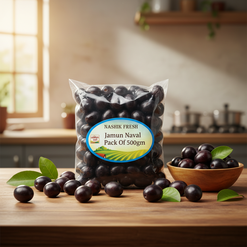FRESH Jamun Naval Pack Of 500gm Fresh Natural Purple Fruit Sweet Tart Premium Quality