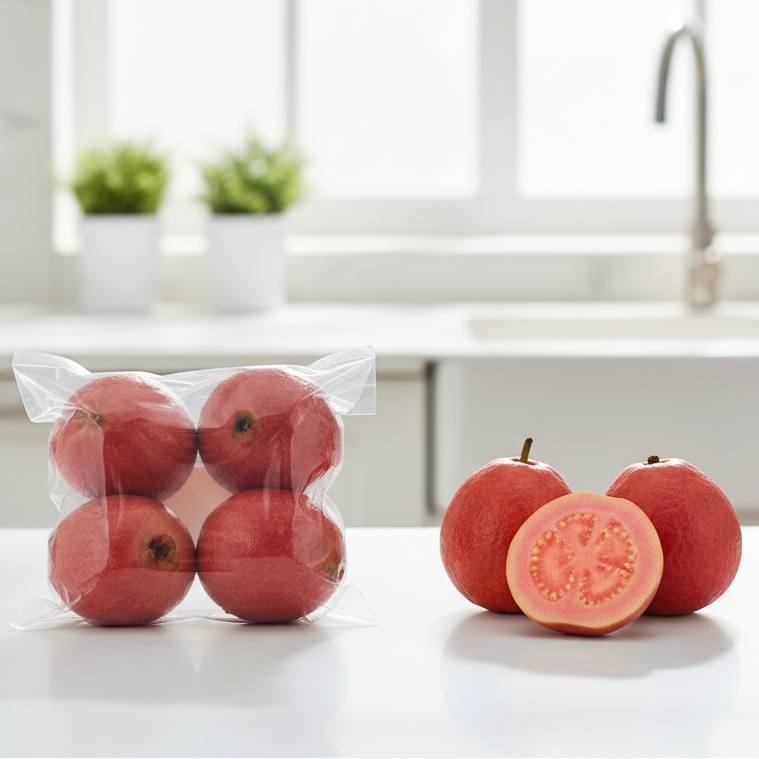 FRESH Red Guava Pack Of 4Pc Fresh Sweet Natural Fruit Juicy Healthy Premium Quality