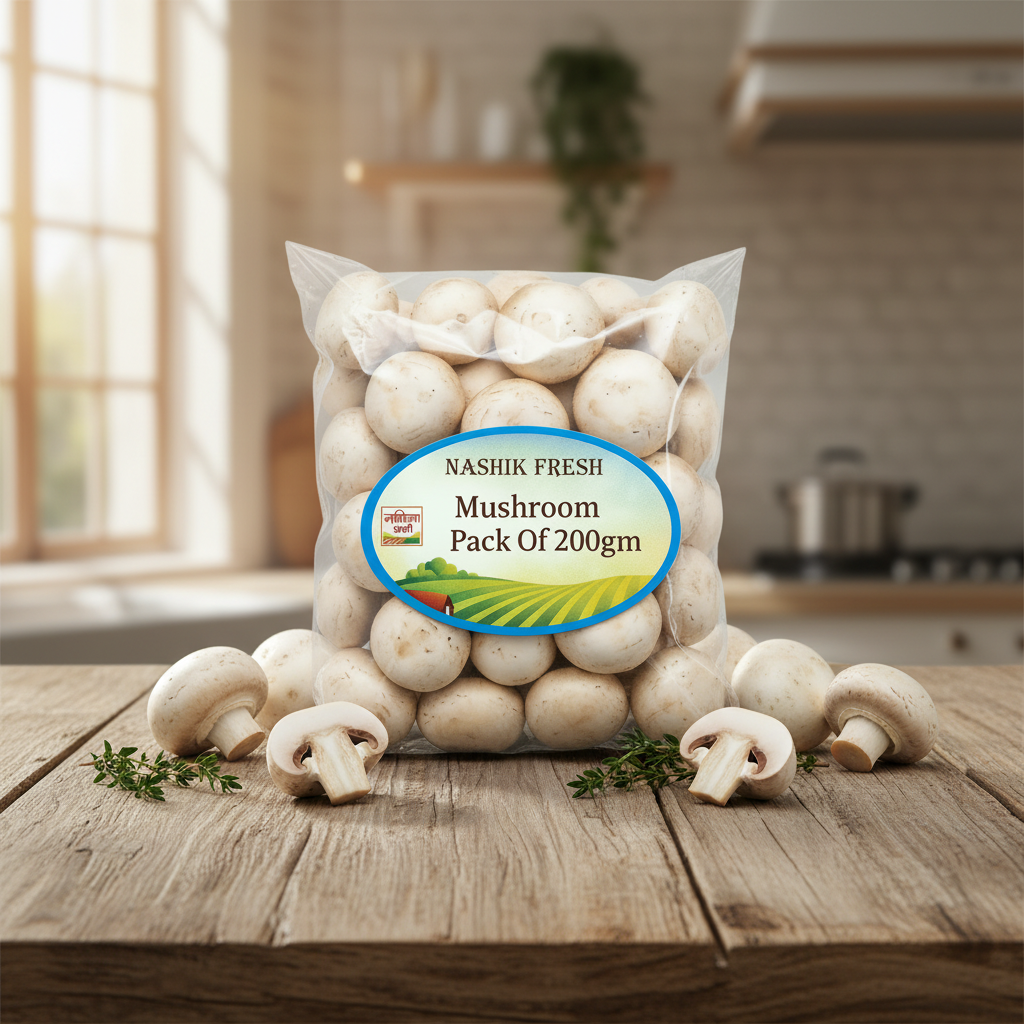 FRESH Mushroom Pack Of 200gm Fresh Natural Premium Mushrooms Soft Texture Rich Flavour Healthy Cooking