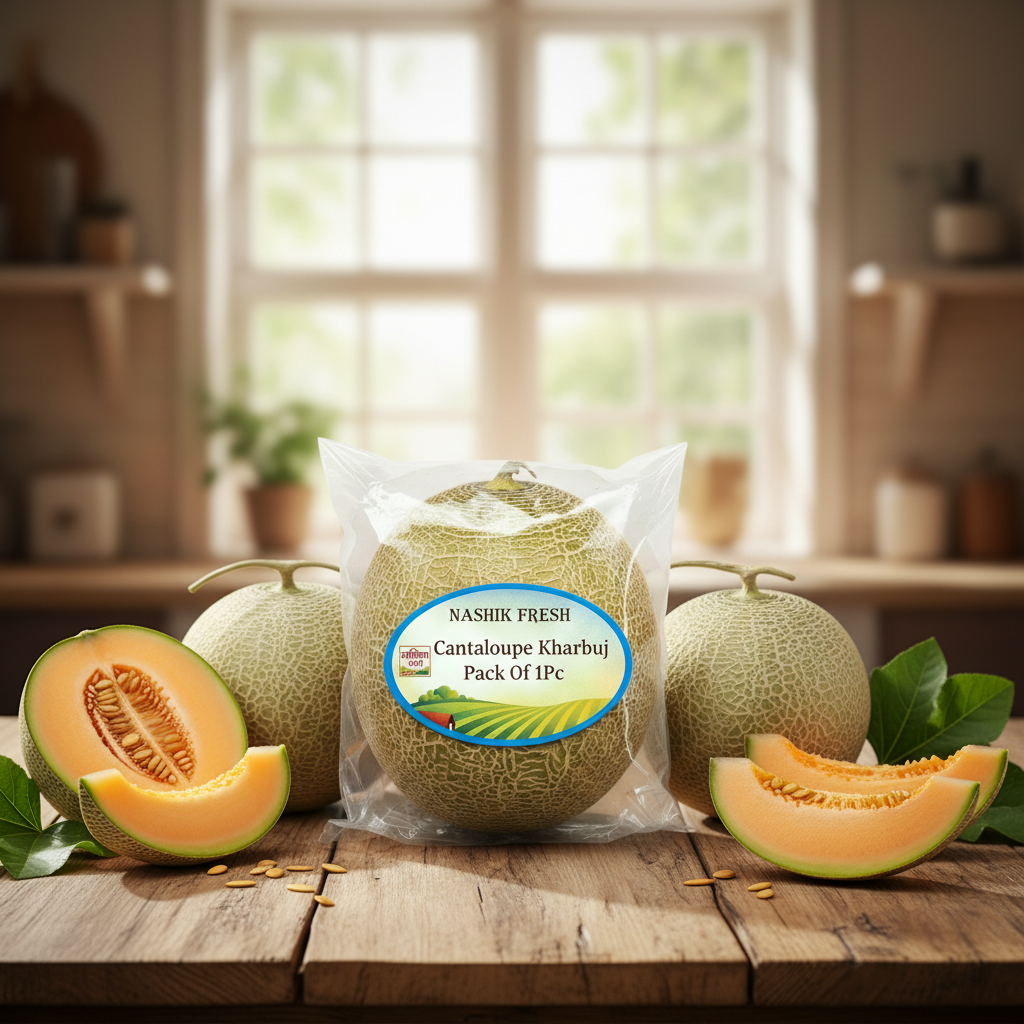 FRESH Cantaloupe / Muskmelon (Kharbuj) | 1 Pc – Farm Fresh