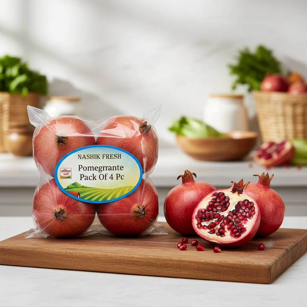 FRESH Pomegranate Pack Of 4Pc Fresh Juicy Natural Fruit Rich Arils Premium Quality Healthy