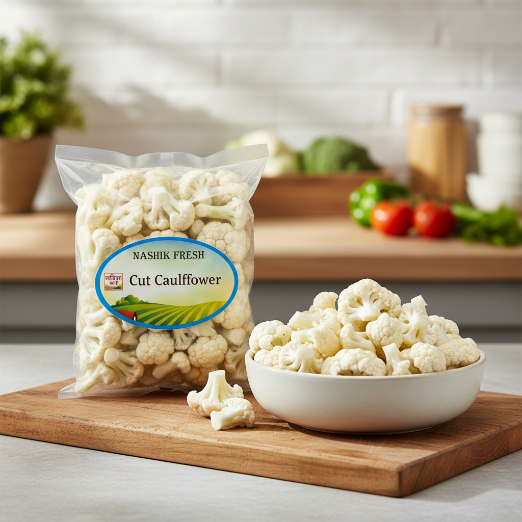 FRESH Cut Cauliflower Pack Of 200gm Fresh Ready To Cook Florets Premium Quality Healthy Daily Cooking