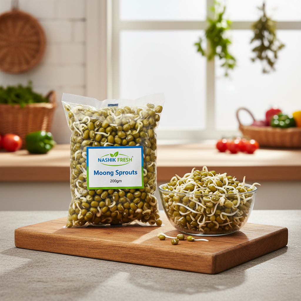 FRESH Moong Sprouts Pack Of 200gm Fresh Natural Green Gram Protein Rich Healthy Daily Nutrition