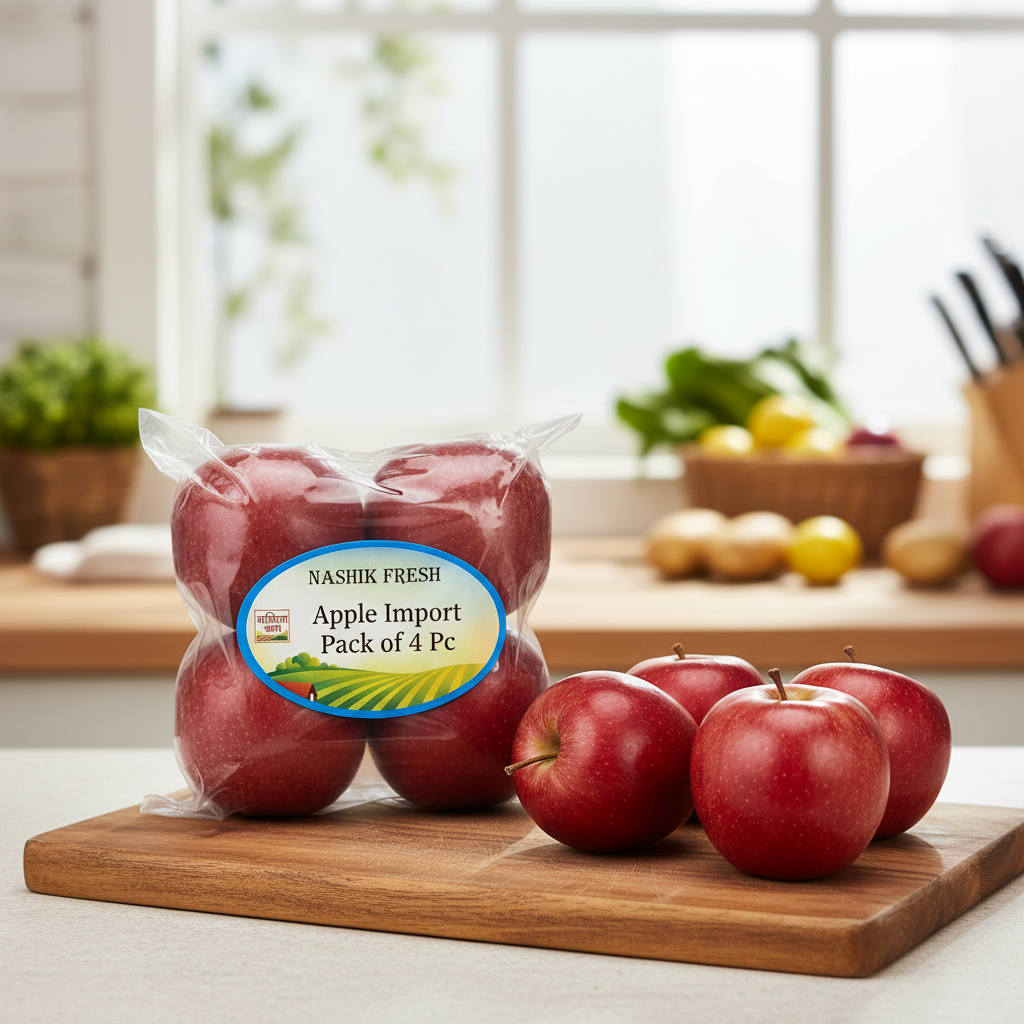 FRESH Apple Import Pack Of 4Pc Premium Fresh Fruit Crisp Sweet Healthy Daily Snack