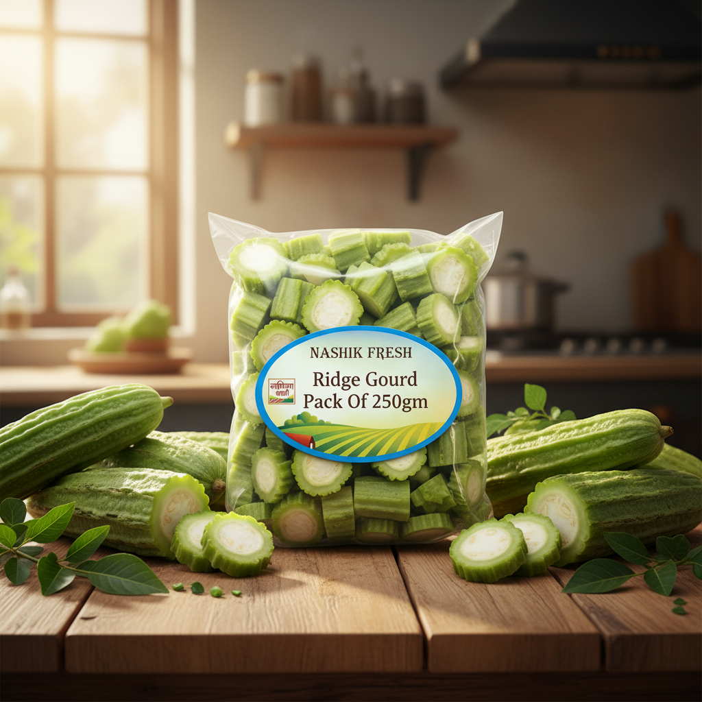 FRESH Ridge Gourd (Dodka) | 250 g / 2 Pcs – Farm Fresh