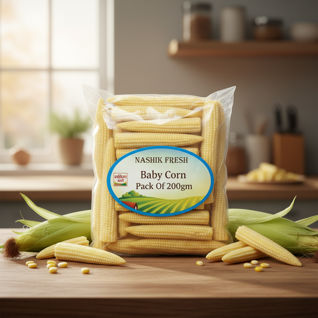 FRESH Baby Corn Pack Of 200gm Fresh Tender Natural Corn Premium Quality Healthy Daily Cooking