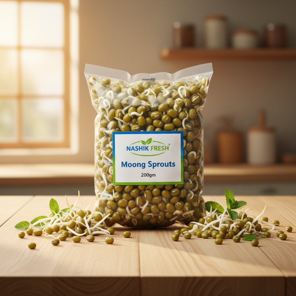 FRESH Moong Sprouts Pack Of 200gm Fresh Natural Green Gram Protein Rich Healthy Daily Nutrition