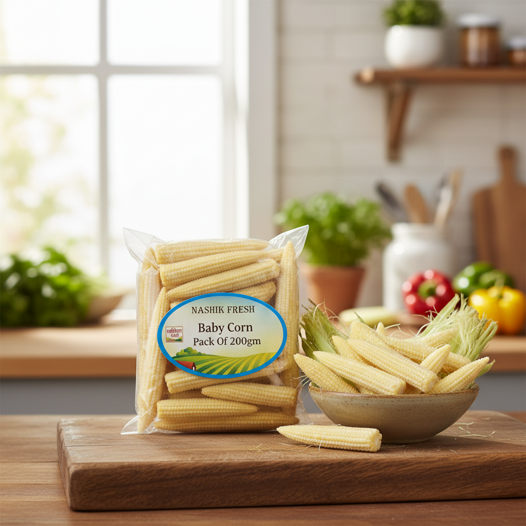 FRESH Baby Corn Pack Of 200gm Fresh Tender Natural Corn Premium Quality Healthy Daily Cooking