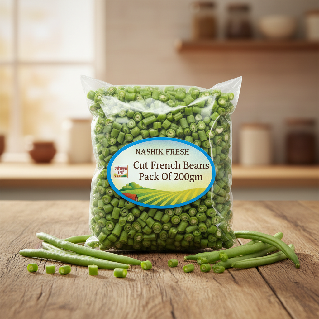 FRESH Cut French Beans (Farsabi) | 200 g – Ready to Cook
