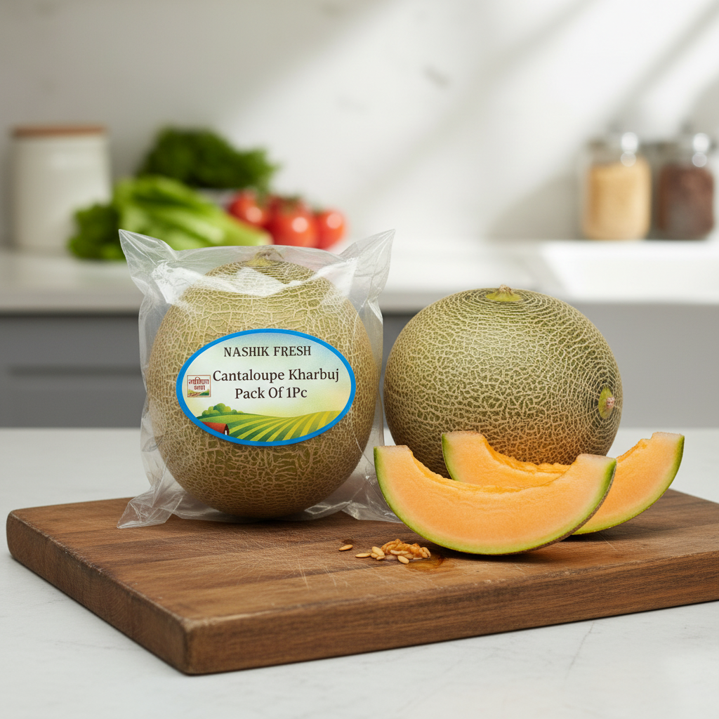 FRESH Cantaloupe Kharbuj Pack Of 1Pc Fresh Sweet Melon Juicy Premium Quality Healthy Snack