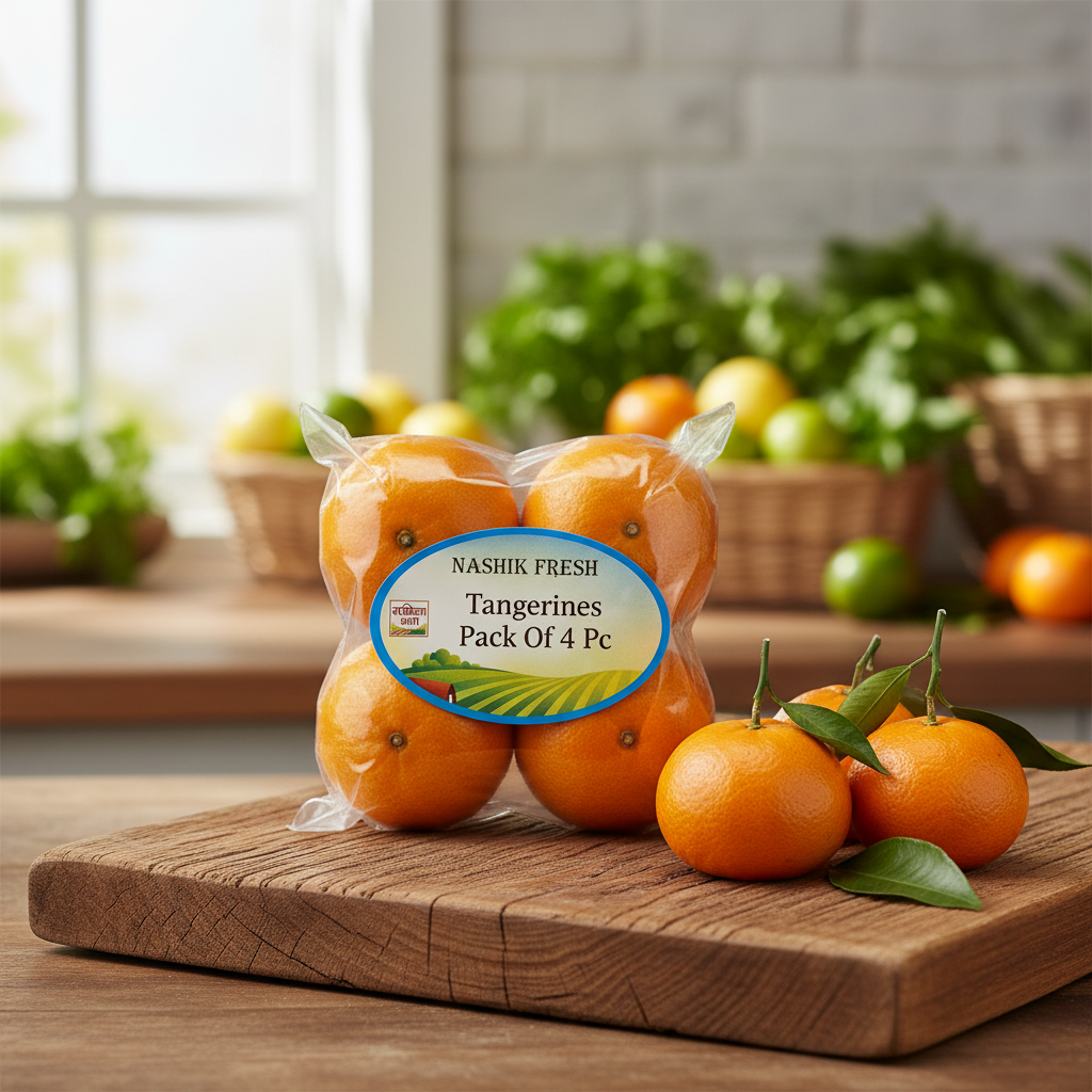 FRESH Tangerines Pack Of 4Pc Fresh Citrus Fruit Juicy Sweet Refreshing Premium Quality