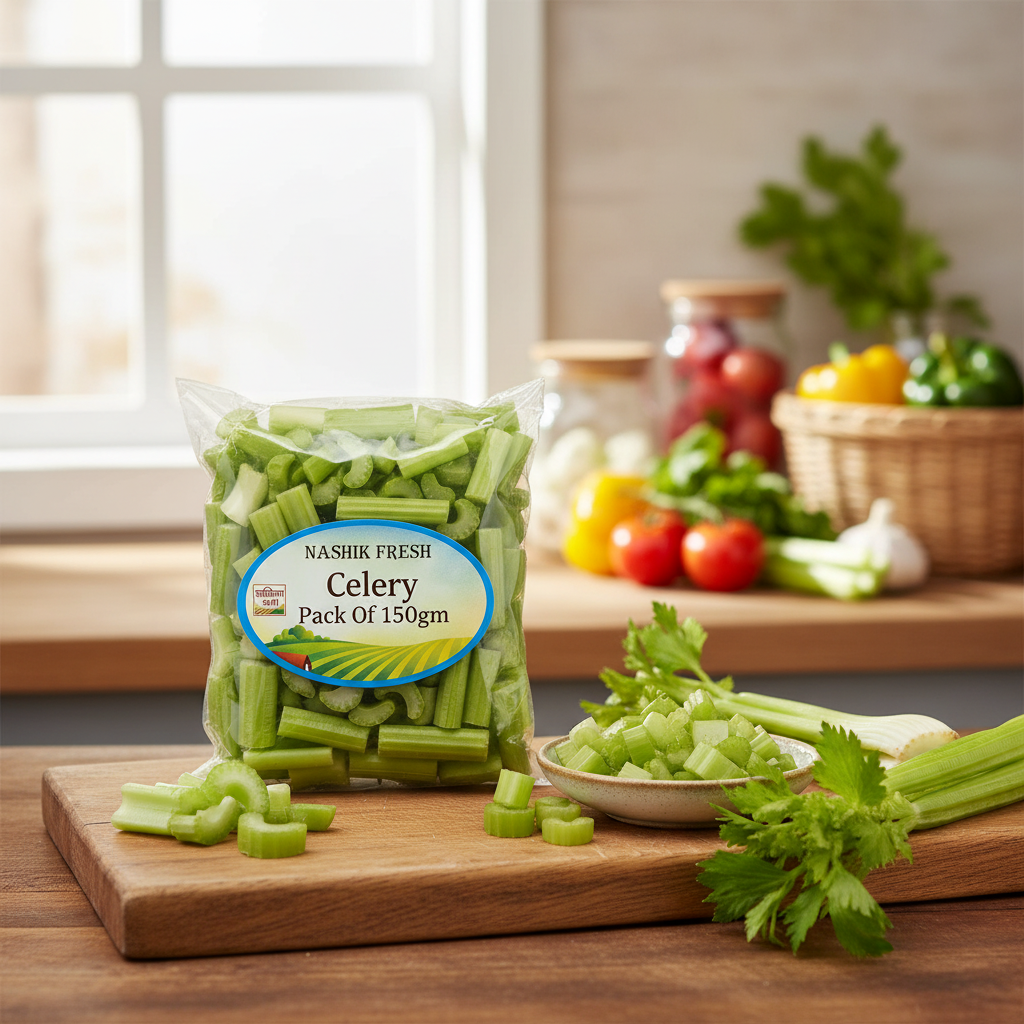 FRESH Celery Pack Of 150gm Fresh Crisp Green Stalks Premium Quality Healthy Daily Cooking