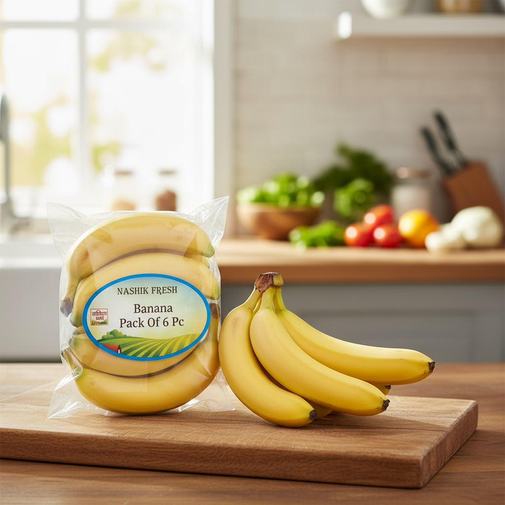 FRESH Banana Pack Of 6Pc Fresh Natural Sweet Fruit Healthy Energy Premium Quality