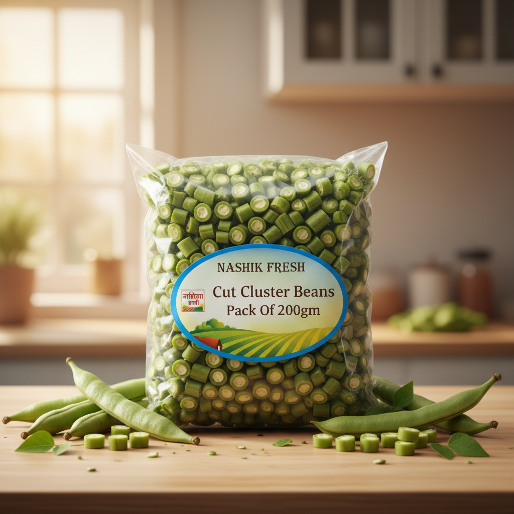 FRESH Cut Cluster Beans (Gavar) 200 g – UmedMart Fresh