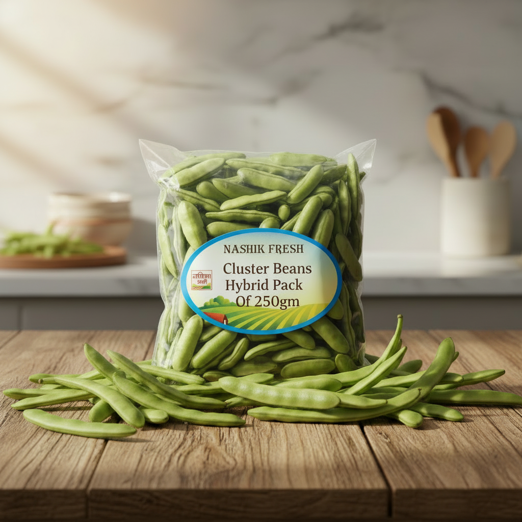 FRESH Hybrid Cluster Beans (Hybrid Gavar) | 250 g – Farm Fresh