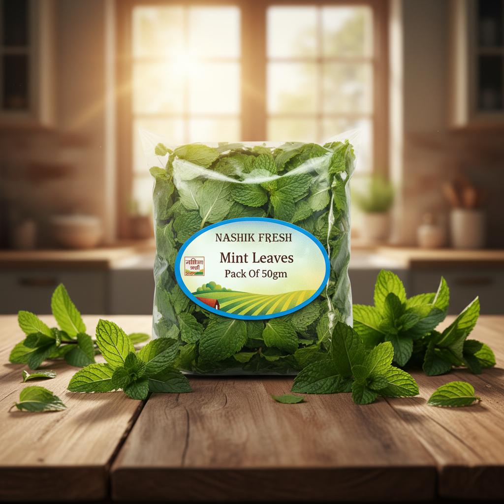 FRESH Mint Leaves Pack Of 50gm Fresh Aromatic Herbs Natural Refreshing Chutney Beverage Garnishing Premium Quality