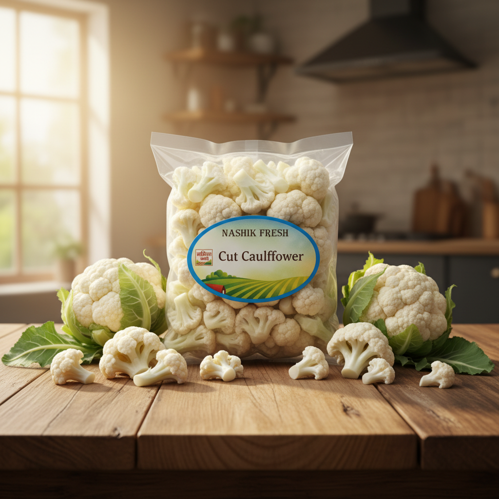 FRESH Cut Cauliflower Pack Of 200gm Fresh Ready To Cook Florets Premium Quality Healthy Daily Cooking