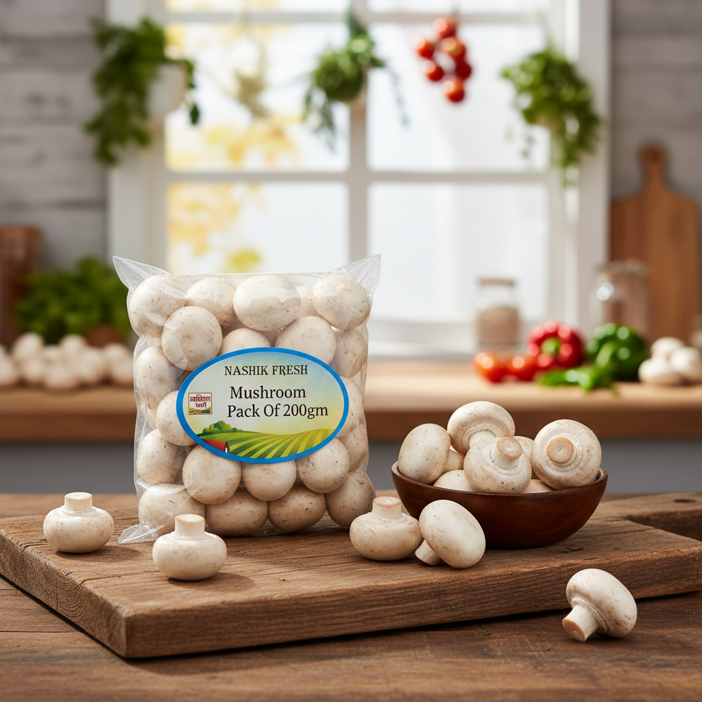 FRESH Mushroom Pack Of 200gm Fresh Natural Premium Mushrooms Soft Texture Rich Flavour Healthy Cooking
