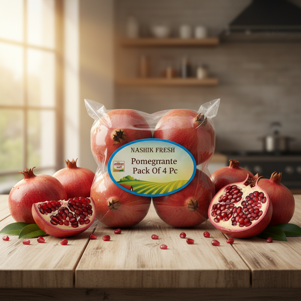 FRESH Pomegranate (Dalimb) | 4 Pcs – Farm Fresh